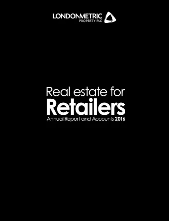 Retailers Annual Report and Accounts 2016  Contents  Strategic report  Governance  Financial