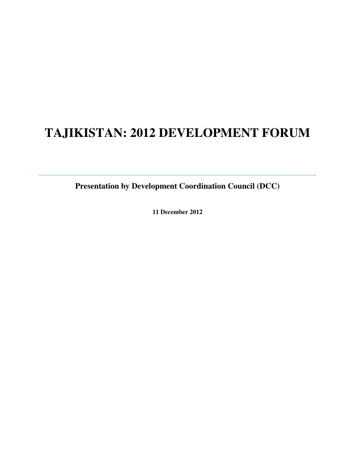 presentation by development coordination council dcc 11