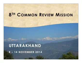 Team Composition  Mr. B. Sriramachandran Murthy,  Mr. Ashish Kumar, Project Director-  PFI