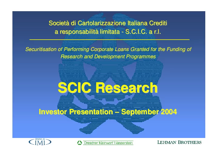 scic research research scic