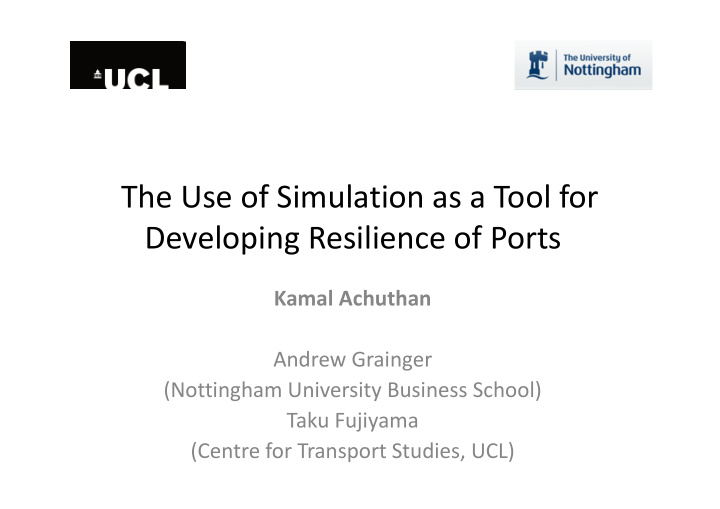 the use of simulation as a tool for developing resilience