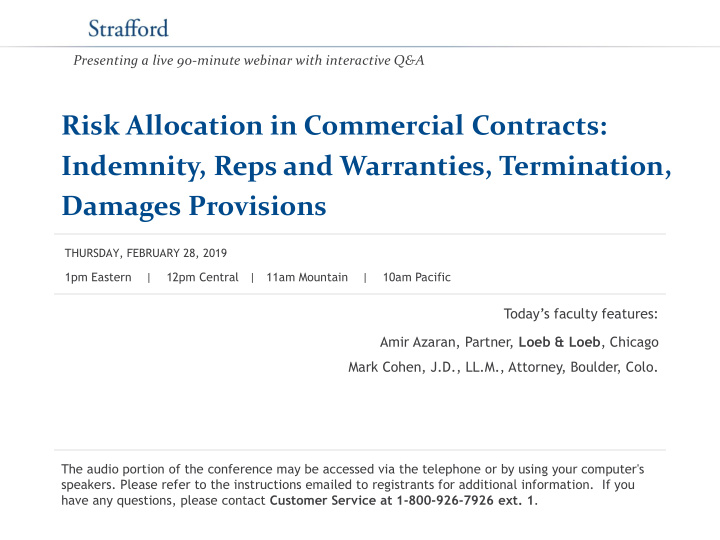 indemnity reps and warranties termination