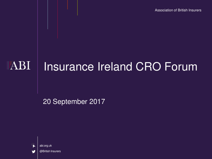 insurance ireland cro forum