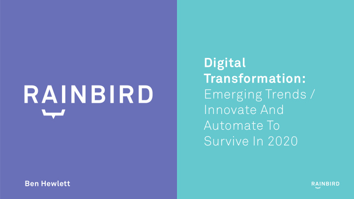 digital transformation emerging trends innovate and