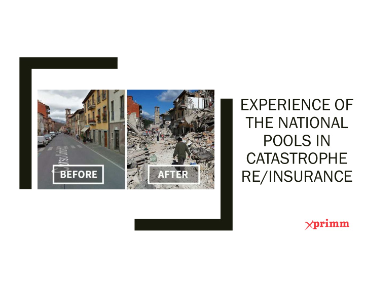 experience of the national pools in catastrophe re