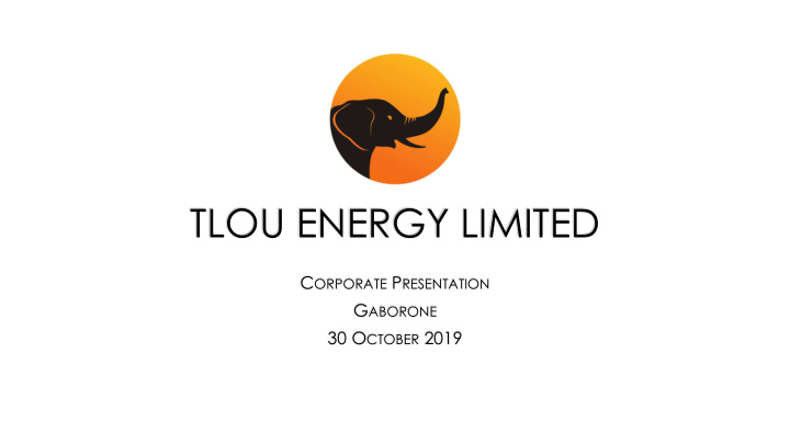 tlou energy limited