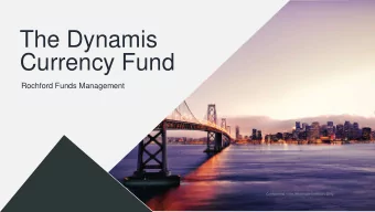 The Dynamis  Currency Fund  Rochford Funds Management Confidential  For Wholesale Investors Only