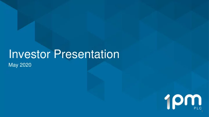 investor presentation