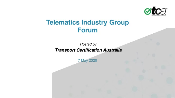 telematics industry group