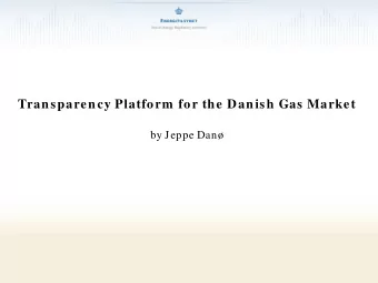 by Jeppe Dan  Introduction/ background  DERAs analyse of  structural problem s in the