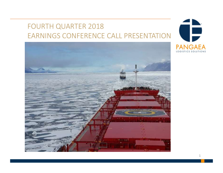 fourth quarter 2018 earnings conference call presentation