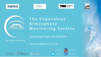T h e  C o p e r n i c u s  A t m o s p h e r e  M o n i t o r i n g  S e r v i c e  Developing