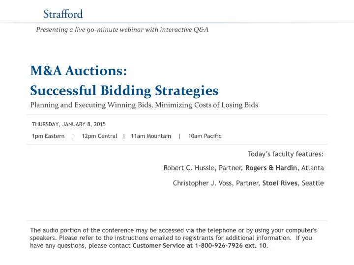 m a auctions successful bidding strategies