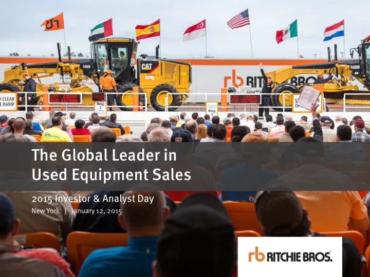 the global leader in used equipment sales