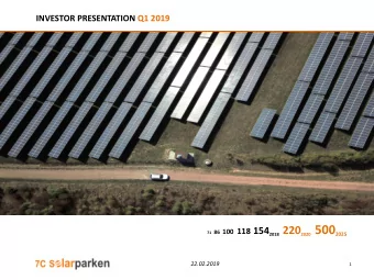 COMPANY OVERVIEW  B U S I N E S S  M O D E L  &amp;  P O R T F O L I O  F I N A N C I A L  P O S I