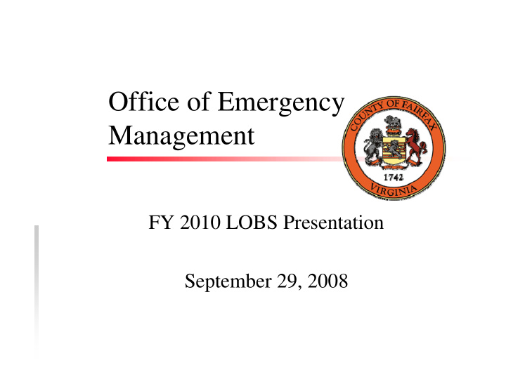office of emergency management