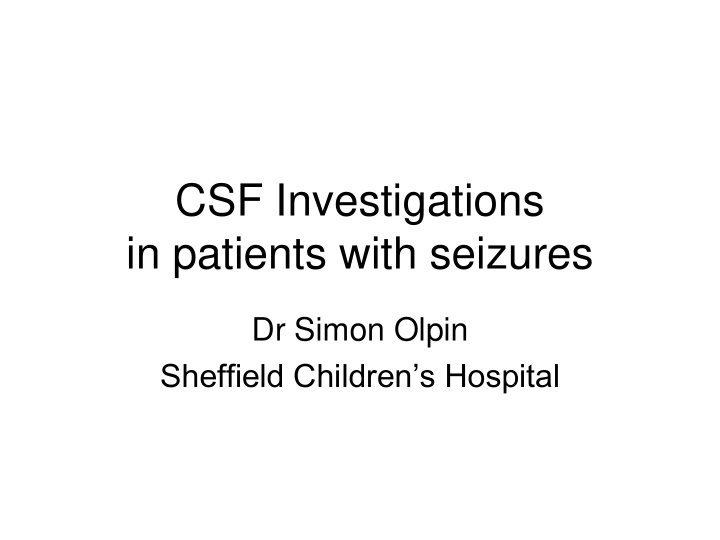 in patients with seizures