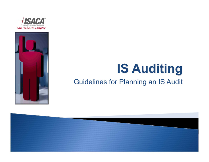 guidelines for planning an is audit agenda