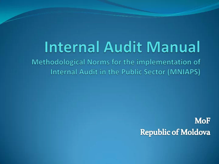 objectives of the ia manual
