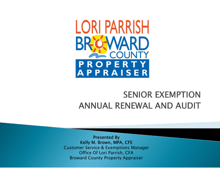 senior exemption senior exemption annual annual renewal