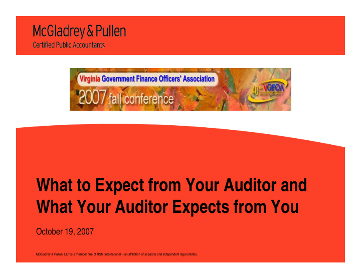 what to expect from your auditor and p what your auditor