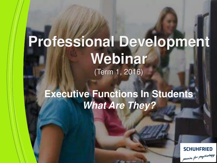 professional development webinar