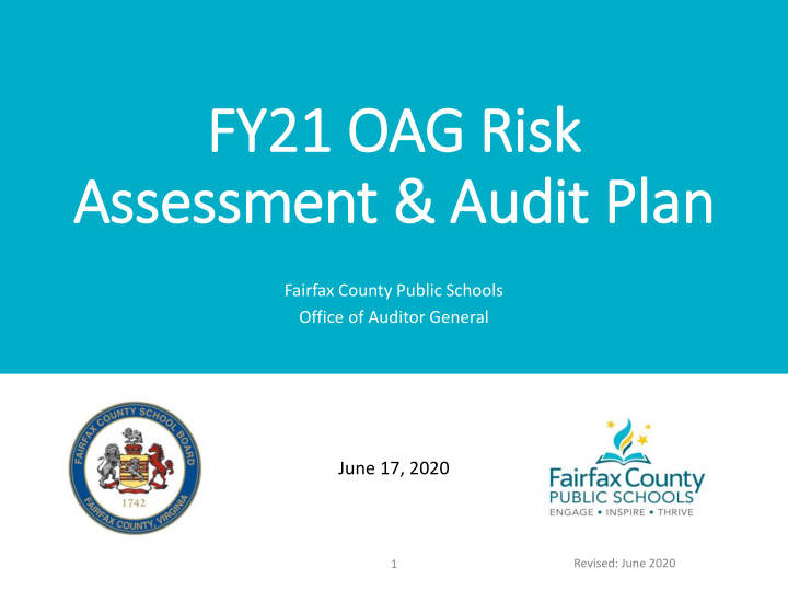 fy21 oag risk assessment audit plan