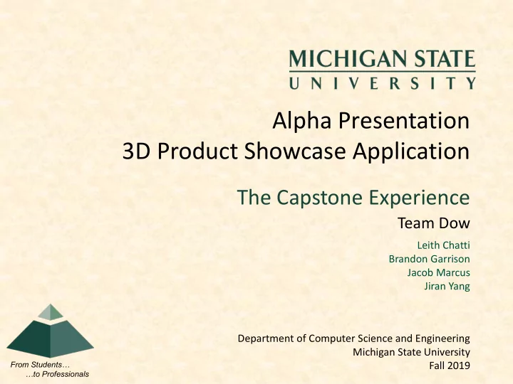 alpha presentation