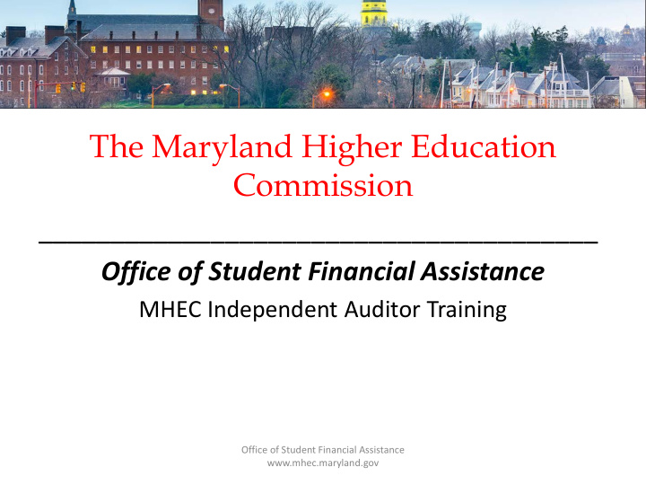 the maryland higher education commission