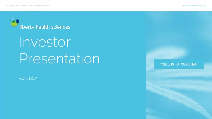 investor presentation