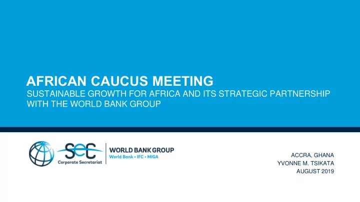 african caucus meeting