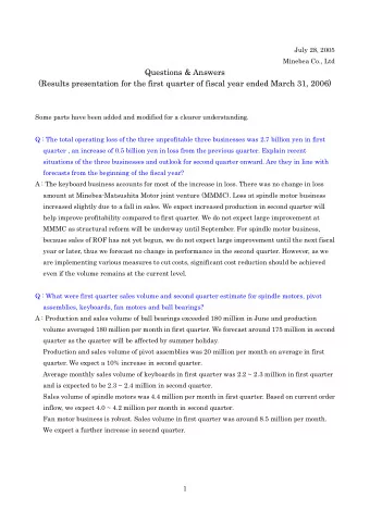 Ques  Questions &amp;  tions &amp; Answers  swers  (Res  (Results presen  ults presentation for