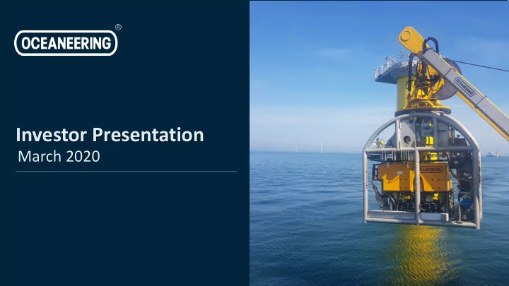 investor presentation