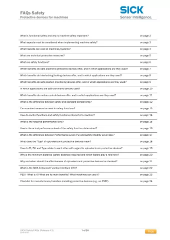 FAQs Safety Protective devices for machines  FAQs  What is functional safety and why is machine