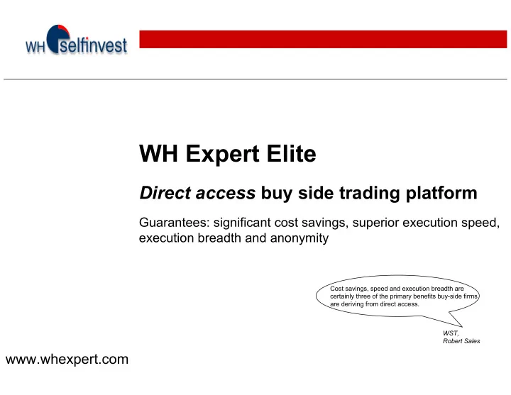 wh expert elite