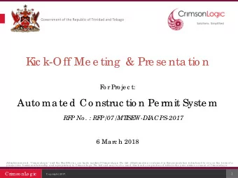 K  ic k-Off Me e ting  &amp; Pre se nta tio n  F  o r Pro je c t:  Auto ma te d Co nstruc tio n Pe