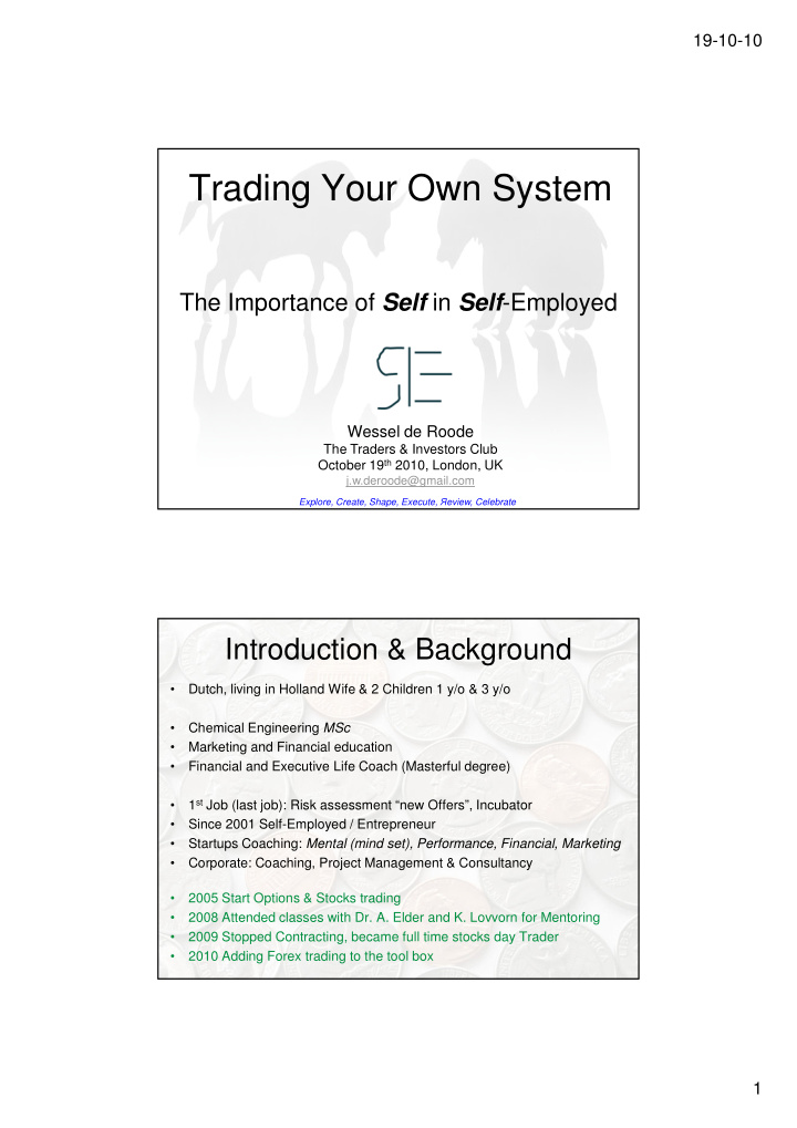 trading your own system