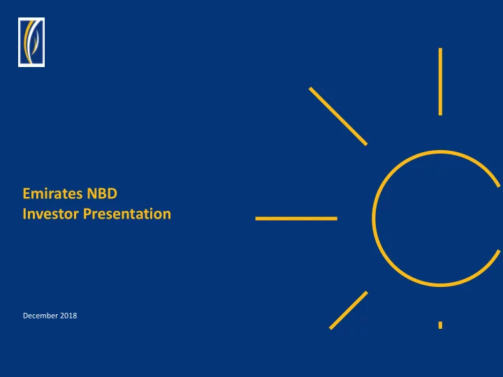 emirates nbd investor presentation
