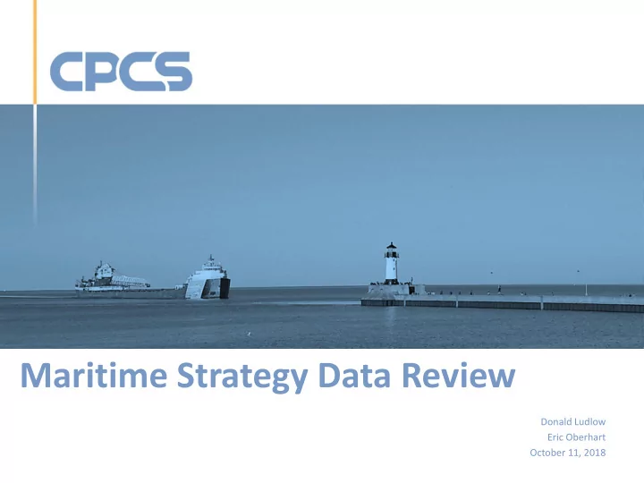 maritime strategy data review