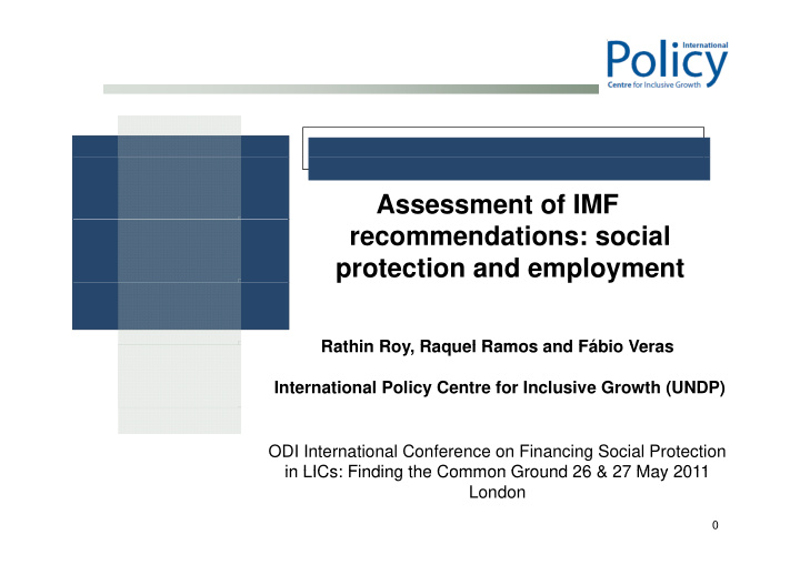 assessment of imf recommendations social protection and