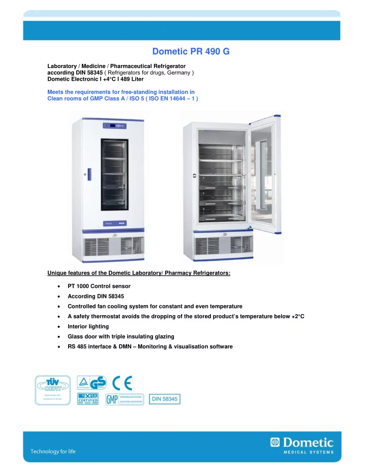 dometic pr 490 g