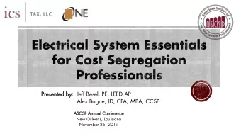 Alex Bagne, JD, CPA, MBA, CCSP  ASCSP  SP Annual  ual Confer  ferenc  ence  New Orleans, Louisiana