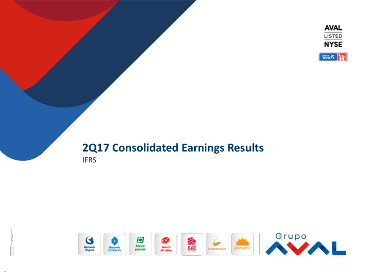 2q17 consolidated earnings results