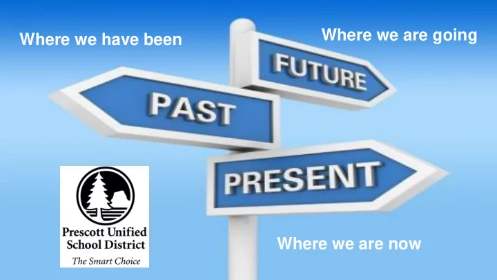where we are going where we have been where we are now