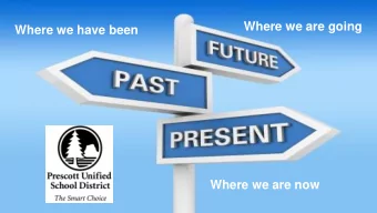 Where we are going  Where we have been  Where we are now  PUSD  Running  ning Ef  Efficiently