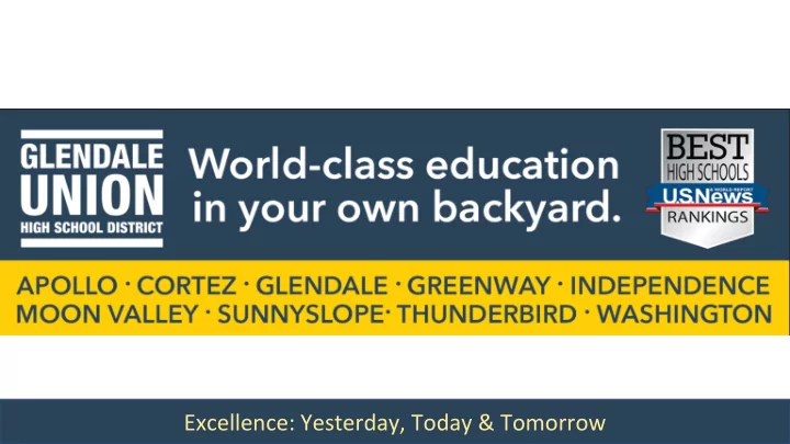 excellence yesterday today tomorrow 2020 blue ribbon