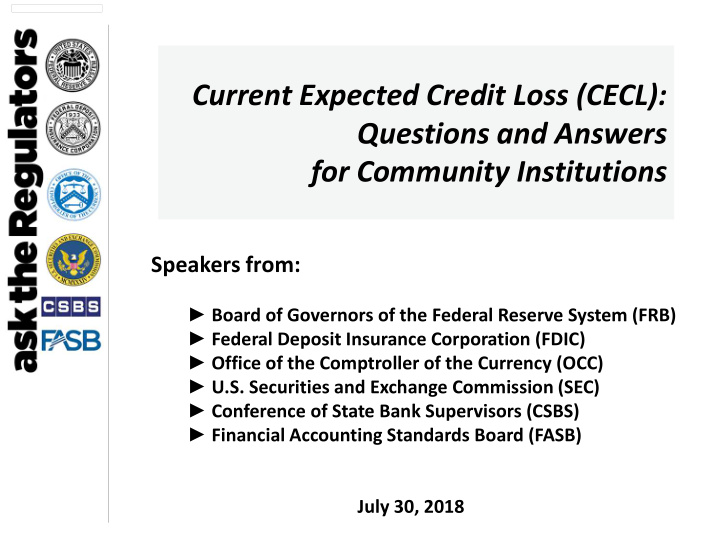 current expected credit loss cecl questions and answers