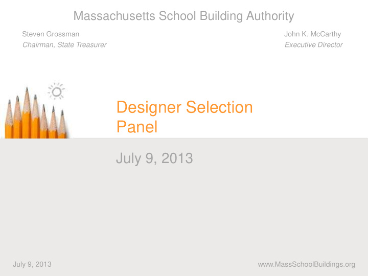 designer selection panel