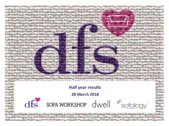 Half year results  28 March 2018  Highlights  Ian Filby  Performance on Track  STRATEGIC AND