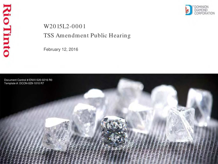 w2015l2 0001 tss amendment public hearing